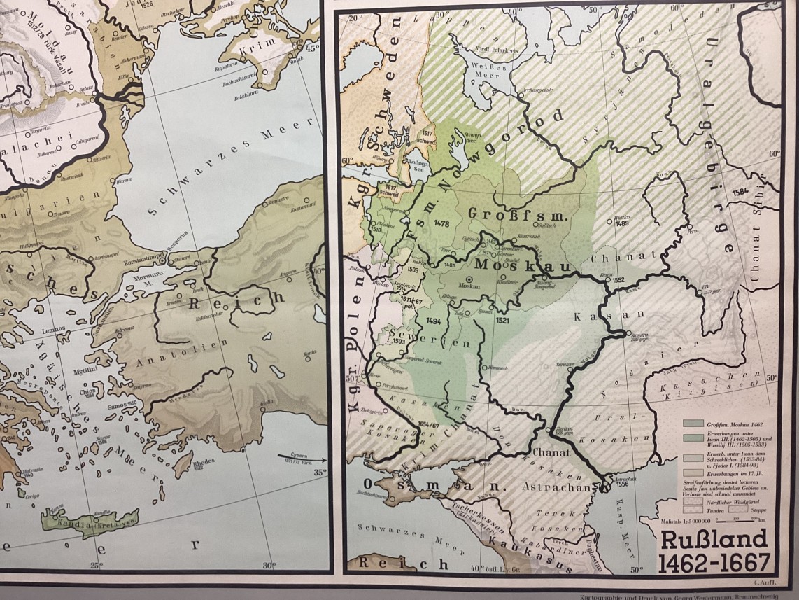 Oude wereldkaart van Europa detail3