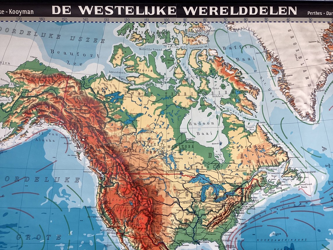 Schoolkaart van De westelijke werelddelen detail3