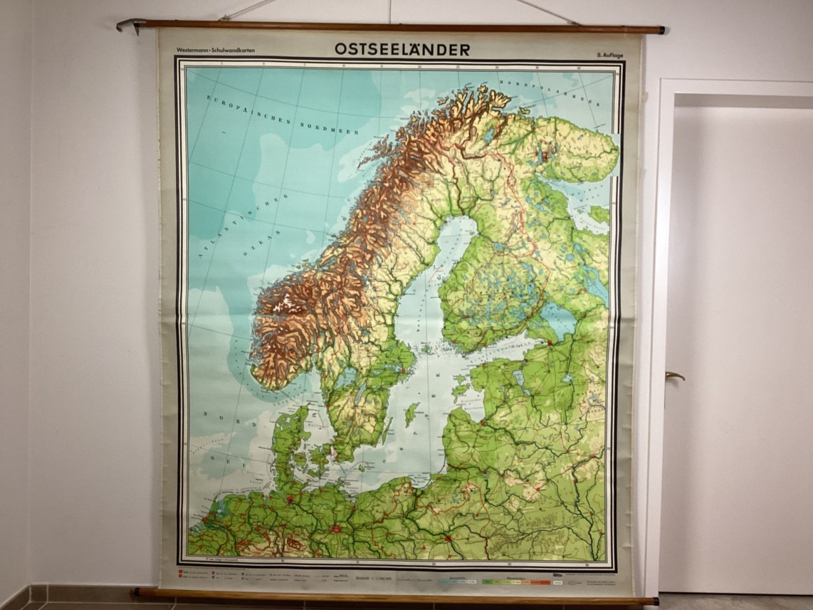 Wandkaarten van Scandinavië