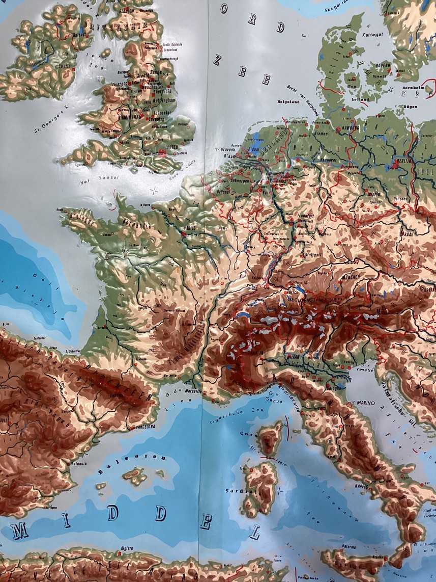 Schoolkaarten van Europa detail1