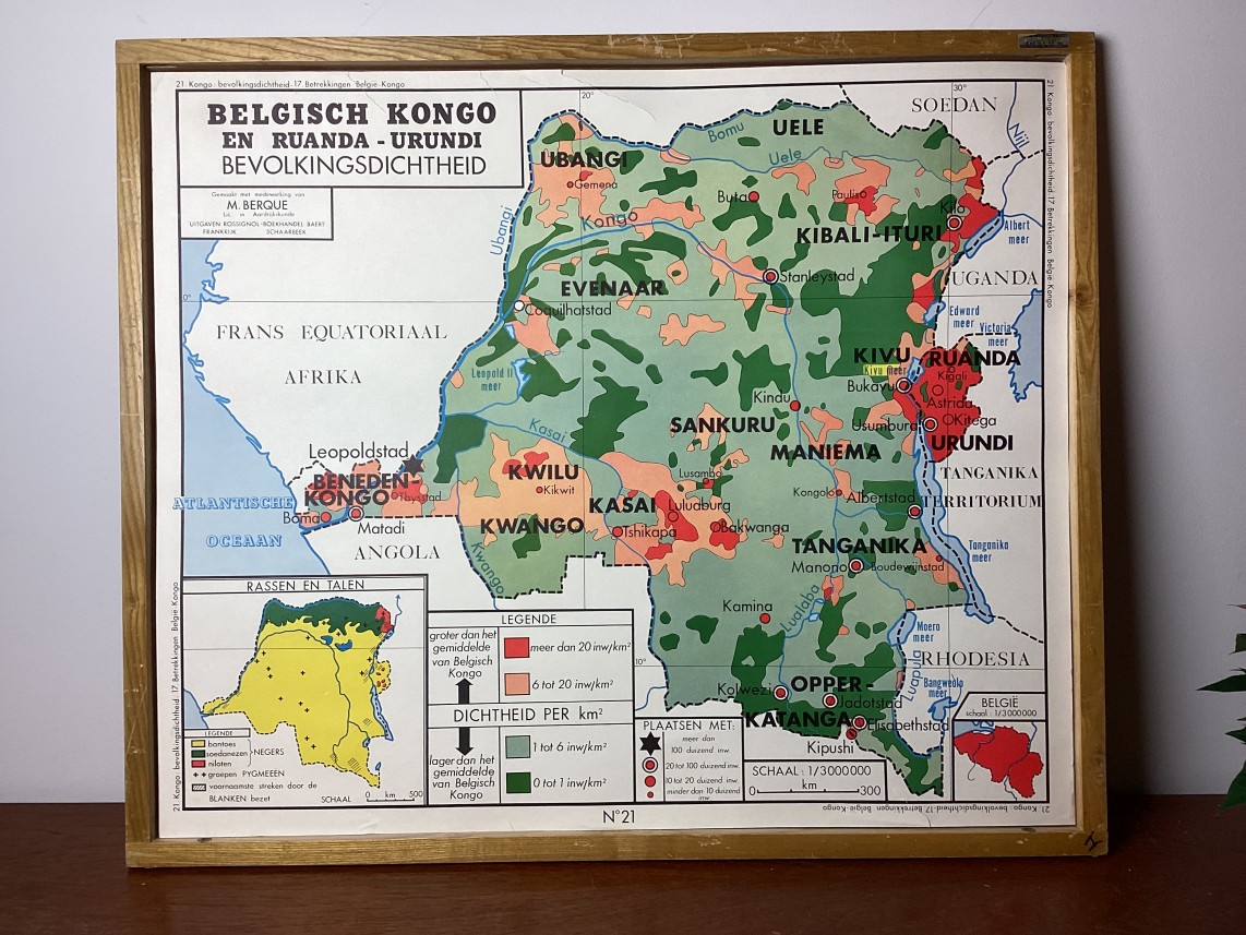 Kaarten van België en Belgisch Congo (in de wereld) detail2