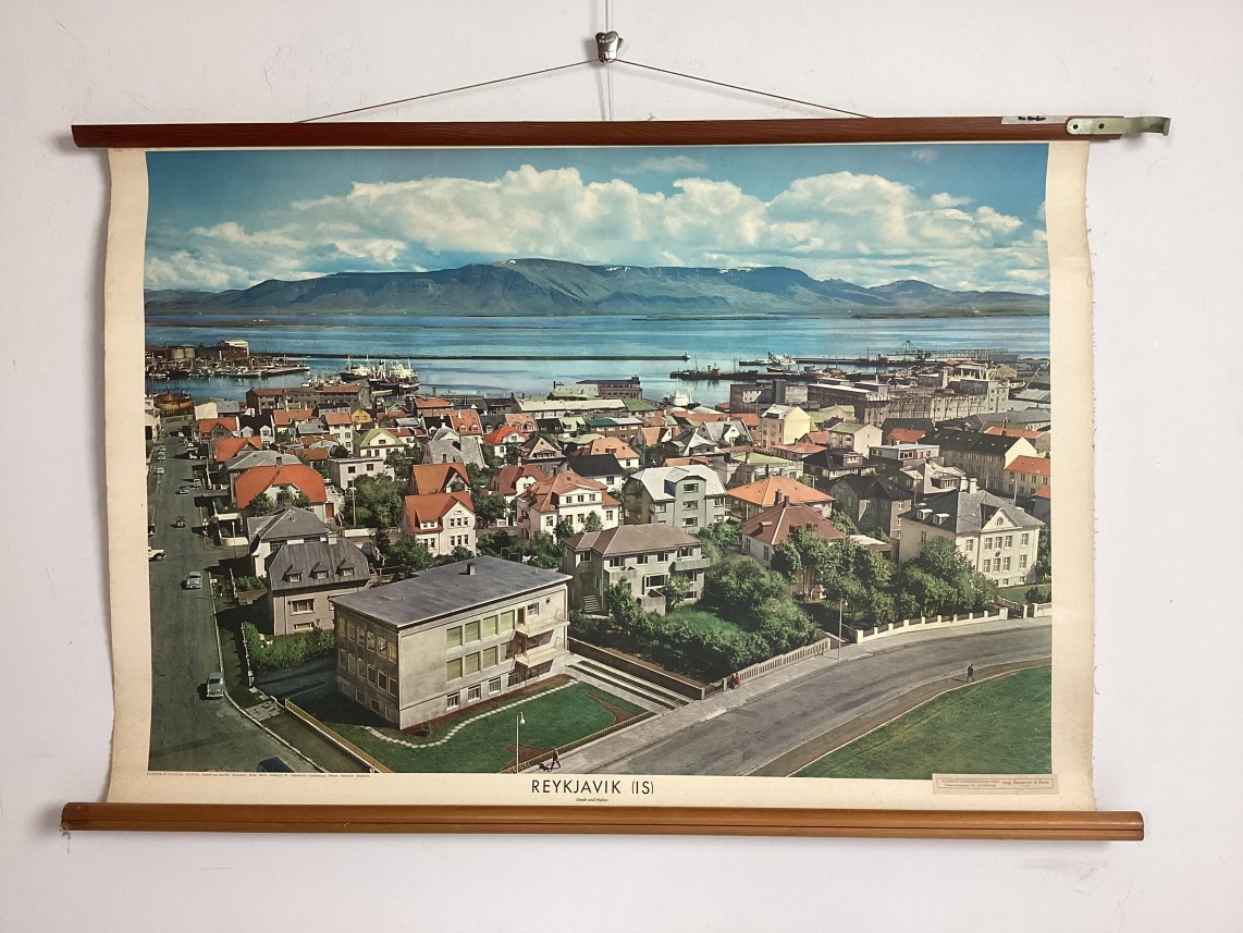 Wandkaart van Reykjavik