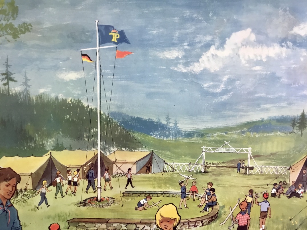 Wandkaarten van Op kamp met de jeugdbeweging detail2